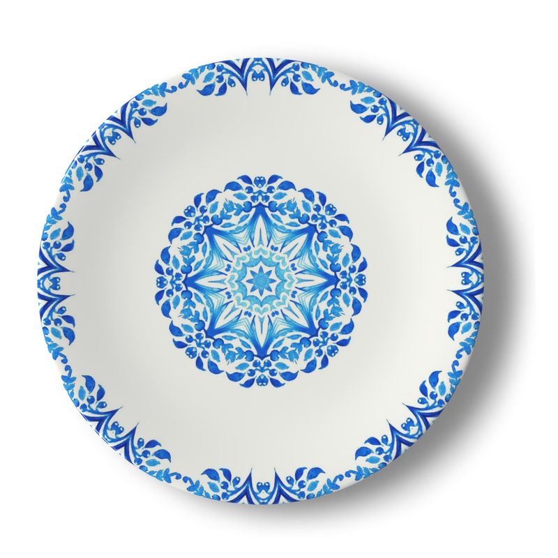 Azure Starburst Porcelain Dinner Plate