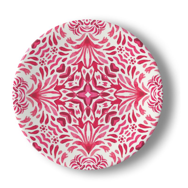 Crimson Fleur Porcelain Dinner Plate