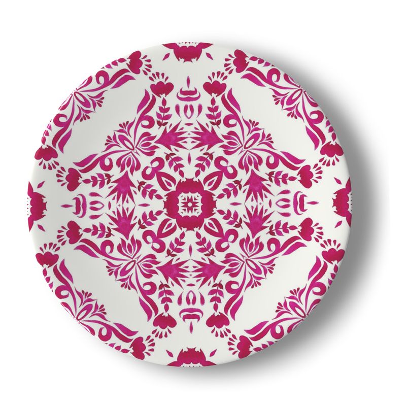 Crimson Garden Porcelain Plate