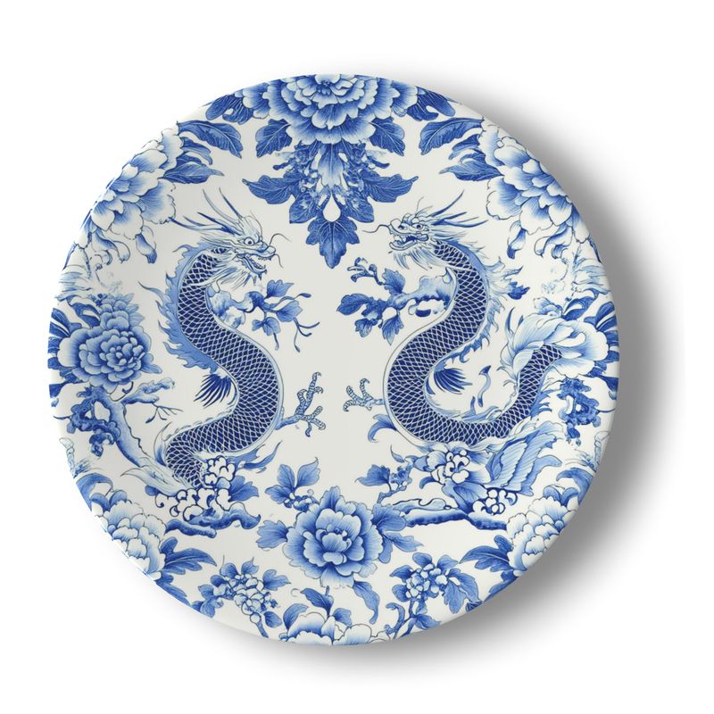 Amara Selçuk x Cenora Twin Dragons Porcelain Plate