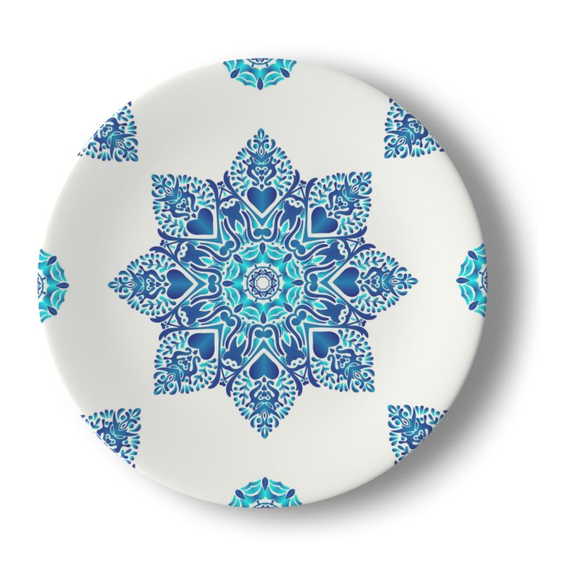 Azure Blossom Porcelain Plate