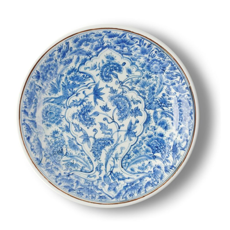 Blue Floral Harmony Porcelain Plate