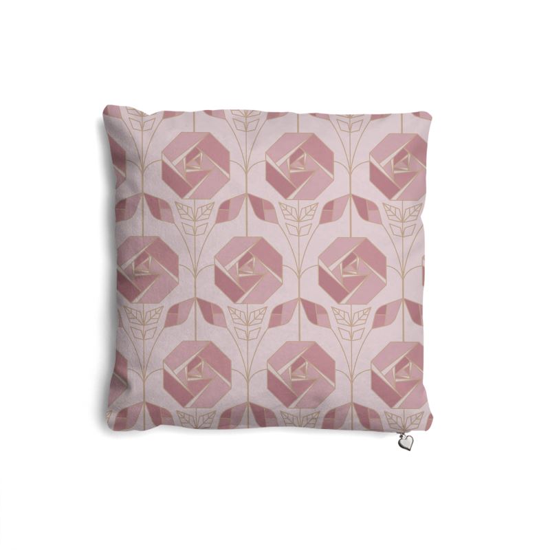 Blush Geo-Floral Pillow
