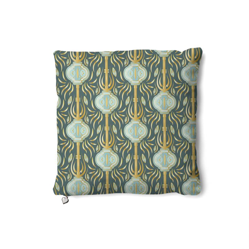 Verdant Art Deco Pillow