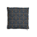 Sapphire Elegance Art Deco Cushion