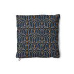 Sapphire Elegance Art Deco Cushion