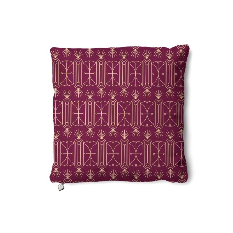 Royal Garnet Art Deco Cushion