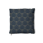 Midnight Art Deco Fan Cushion