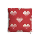 Scarlet Heart Knit Cushion