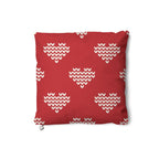 Scarlet Heart Knit Cushion