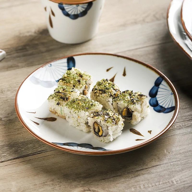 Japanese Vintage Ceramic Dinner Plate