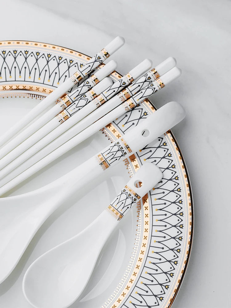 Imperial Elegance Fine Porcelain Dinnerware Set