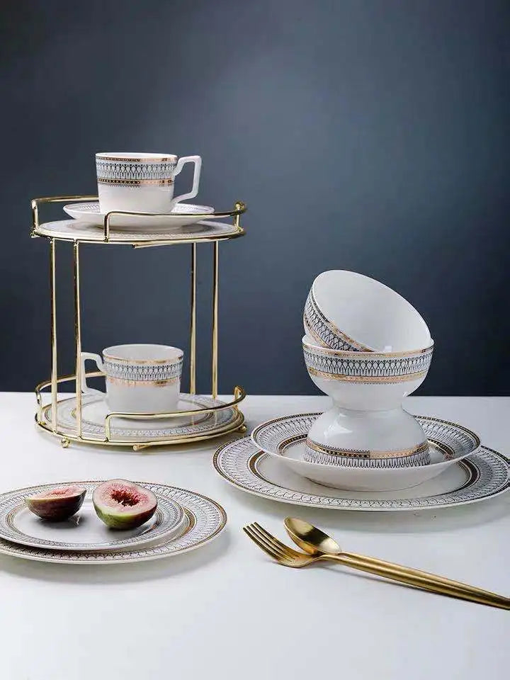 Imperial Elegance Fine Porcelain Dinnerware Set