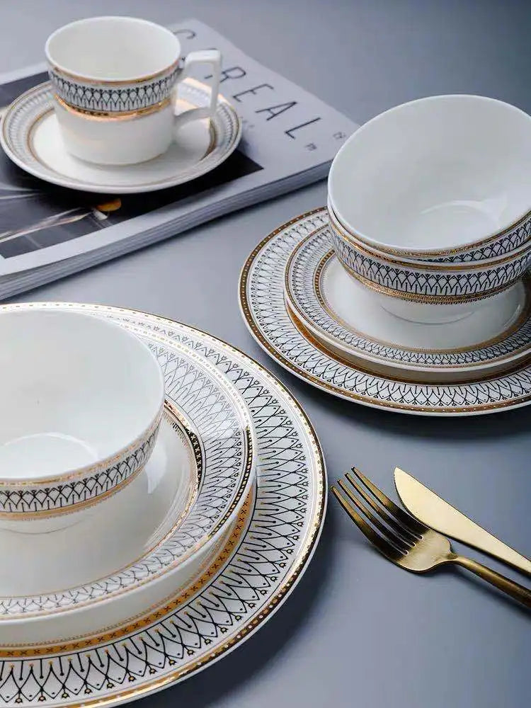 Imperial Elegance Fine Porcelain Dinnerware Set