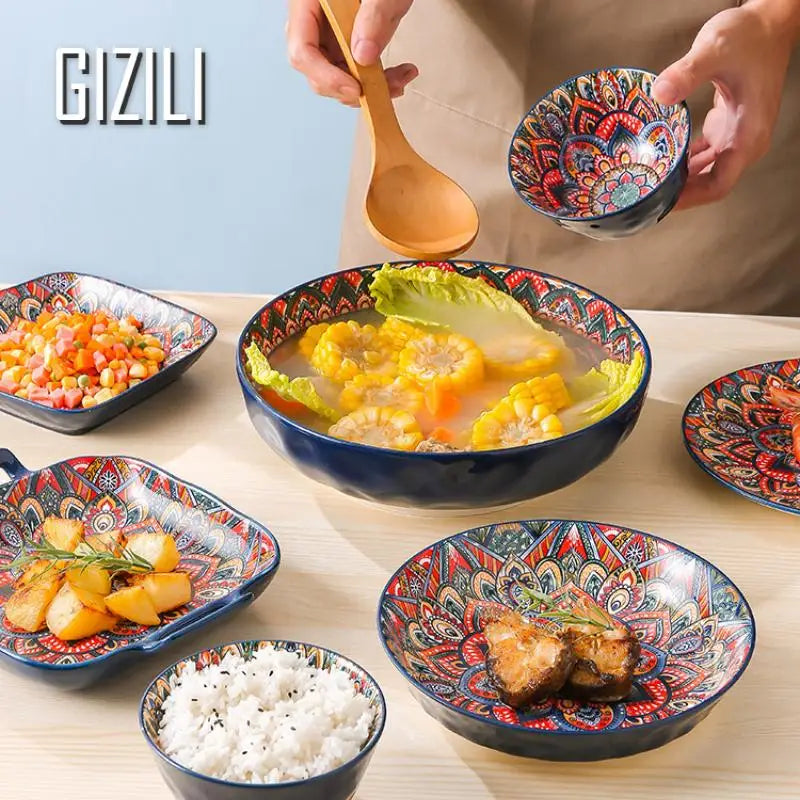 Moroccan Radiance Ceramic Dinnerware Set