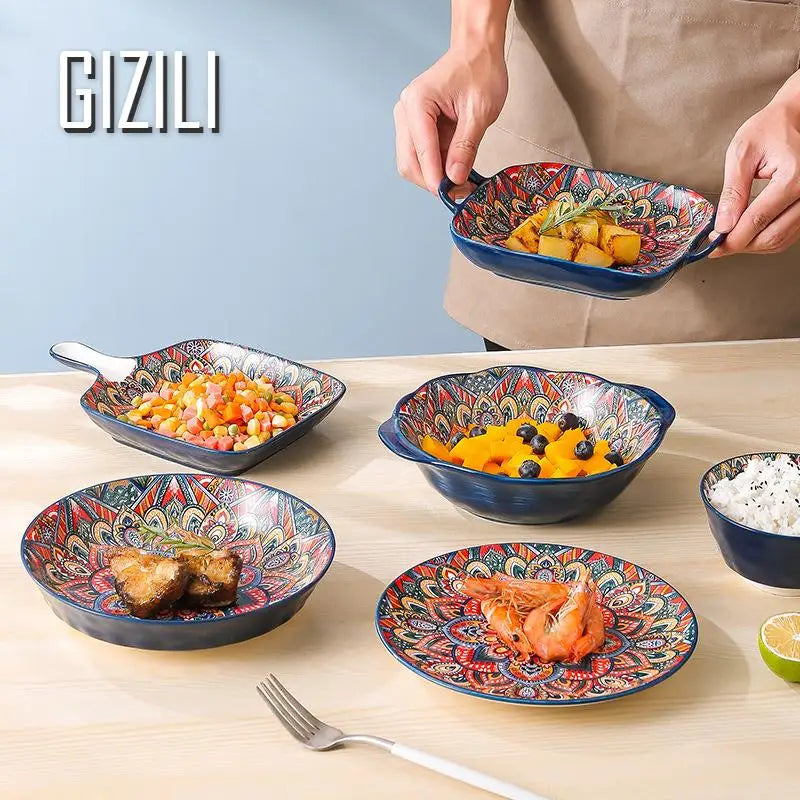 Moroccan Radiance Ceramic Dinnerware Set