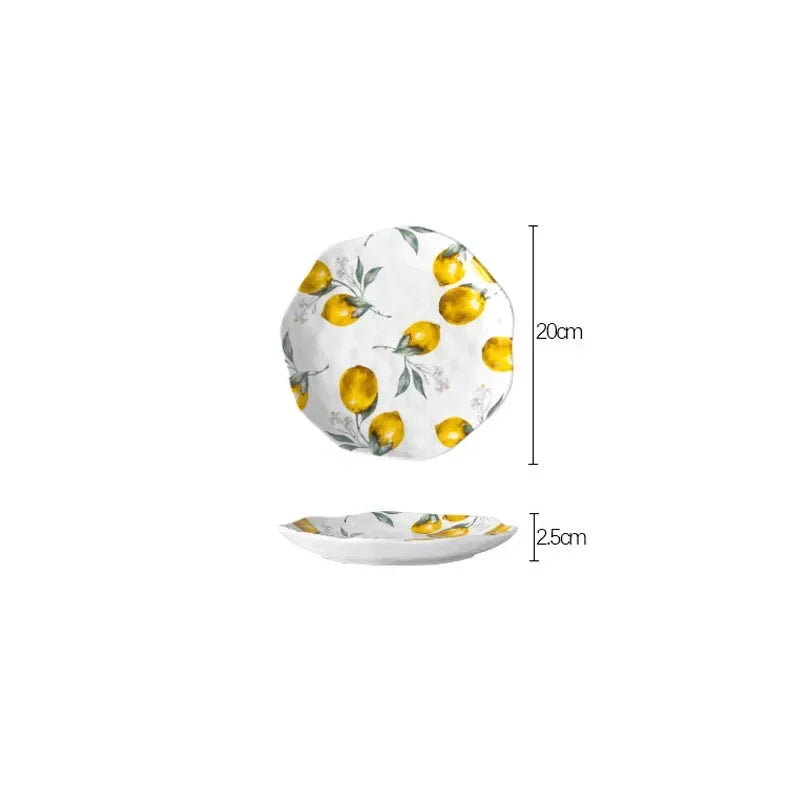 Amalfi Lemon Stoneware Plate Set