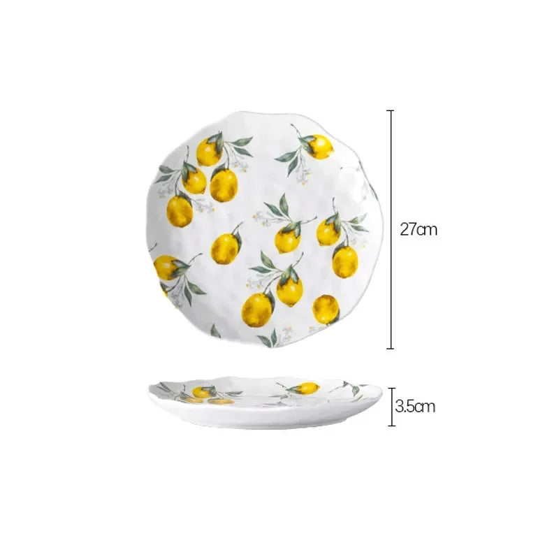 Amalfi Lemon Stoneware Plate Set